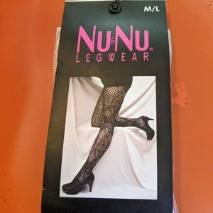 Nu&Nu Fashion Fishnets - Fun Pattern - New in Package - M/L  Black